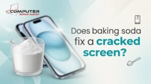 Does baking soda fix a cracked screen?